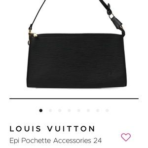 Louis Vuitton Epi Pochette Accessories 24 Black